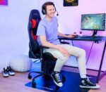 ⁦كرسي جيمنج مريح الثقة - كرسي رستو GXT708R أحمر-أسود/أحمر⁩ - الصورة ⁦2⁩