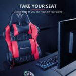 ⁦كرسي جيمنج مريح الثقة - كرسي رستو GXT708R أحمر-أسود/أحمر⁩ - الصورة ⁦8⁩