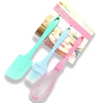 ⁦ملعقة سيليكون لخافق البيض وفرشاة خبز مع أداة مقبض شفاف 3 في 1 مجموعة أدوات الخبز ملاعق⁩ - الصورة ⁦2⁩