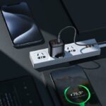 ⁦ادابتر شحن مع كيبل من بورودو – شاحن بقوة 20 واط + كيو سي يو إس بي إيه + سي مع كابل سي بطول 1.2 متر من بورودو – أسود⁩ - الصورة ⁦2⁩