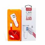 ⁦شاحن سيارة مزدوج منافذ USB من ال دنيو دي اي - سي 29، أبيض⁩ - الصورة ⁦2⁩