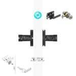 ⁦قفل مقبط باب ذكي قفل ذكي رقمي بصمة الإصبع ومقبض دائري للأبواب من الداخل (بصمة الإصبع أو المفتاح)⁩ - الصورة ⁦3⁩