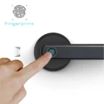 ⁦قفل مقبط باب ذكي قفل ذكي رقمي بصمة الإصبع ومقبض دائري للأبواب من الداخل (بصمة الإصبع أو المفتاح)⁩ - الصورة ⁦4⁩