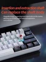 ⁦كيبورد جيمنج ميكانيكي سوتش ازرق لوحة مفاتيح ميكانيكية Mk61 ، 61 مفتاحًا، مخصصة لالعاب الفيديو والرياضات الإلكترونية باتصال Us⁩ - الصورة ⁦3⁩