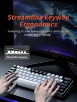 ⁦كيبورد جيمنج ميكانيكي سوتش ازرق لوحة مفاتيح ميكانيكية Mk61 ، 61 مفتاحًا، مخصصة لالعاب الفيديو والرياضات الإلكترونية باتصال Us⁩ - الصورة ⁦9⁩