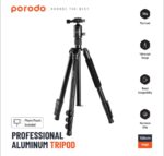 ستاند للكاميرا مع ستاند للهاتف حامل ثلاثي من الألومنيوم من بورودو احترافي بارتفاع 155 سم