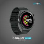 ساعة ذكية معدنية مع حساب سيلكون اضافي ساعة ذكية Pawa Elegance مع شاشة 1.43 بوصة Amoled.