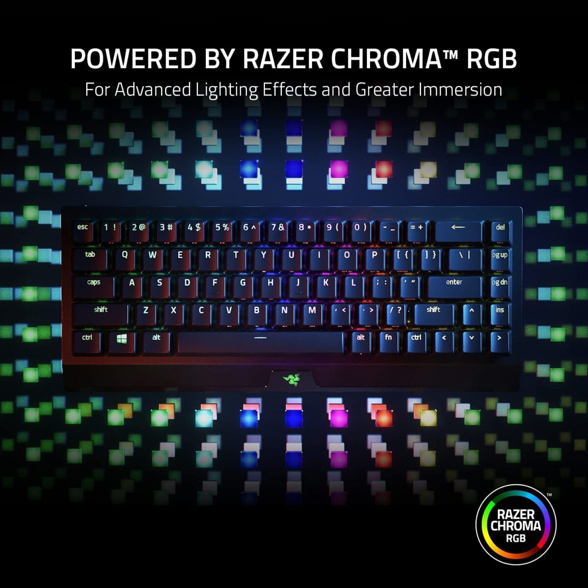 ⁦كيبورد جيمنج ميكانيكي ريزر Razer BlackWidow V3 Mini HyperSpeed ​​Phantom Edition 65% لوحة مفاتيح ميكانيكية اوبن بوكس⁩ - الصورة ⁦4⁩