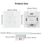 ⁦مفتاح كهرباء ذكي مفتاح ذكي جداري باللمس للإضاءة واي فاي وحدة التحكم الذكي (اربع نقاط) ، يعمل مع أليكسا⁩ - الصورة ⁦3⁩