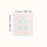 ⁦مفتاح كهرباء ذكي مفتاح ذكي جداري باللمس للإضاءة واي فاي وحدة التحكم الذكي (اربع نقاط) ، يعمل مع أليكسا⁩ - الصورة ⁦4⁩