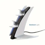 ⁦شاحن مزدوج لتحكم Ps5 ،بشريحة حماية ومؤشر Led، نوع شحن مزدوج لمحطة Ps5 للوحدات التحكم، يمكن شحن متحكمين في الوقت نفسه، حامل شح⁩ - الصورة ⁦4⁩