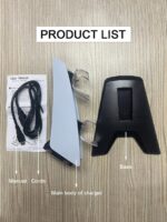 ⁦شاحن مزدوج لتحكم Ps5 ،بشريحة حماية ومؤشر Led، نوع شحن مزدوج لمحطة Ps5 للوحدات التحكم، يمكن شحن متحكمين في الوقت نفسه، حامل شح⁩ - الصورة ⁦10⁩