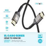 ⁦كابل HDMI مضفر بطول 3 متر من سلسلة Pawa El Caro إلى HDMI 8K. ( 3M )⁩ - الصورة ⁦2⁩