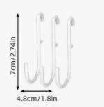 ⁦لوح تثبيت على الحائط مع 3 قطع علاقات حديدية Pegboard، حامل أبيض قياس 30*30 سم من مادة بلاستيكية HIPS للمطبخ وغرفة النوم ورشة⁩ - الصورة ⁦9⁩