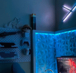 ⁦لوح تثبيت على الحائط مع 3 قطع علاقات حديدية Pegboard، حامل أبيض قياس 30*30 سم من مادة بلاستيكية HIPS للمطبخ وغرفة النوم ورشة⁩ - الصورة ⁦13⁩