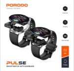 ⁦ساعة ذكية مدمجة مع سماعات ايربودز تدعم الاتصال واللغة العربية وجميع برامج الصحة Porodo Pulse الذكية مع سماعات الأذن⁩ - الصورة ⁦3⁩