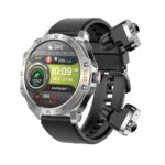 ساعة ذكية مدمجة مع سماعات ايربودز تدعم الاتصال واللغة العربية وجميع برامج الصحة Porodo Hype Smartwatch With Earbuds مع سماعات