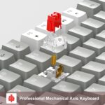 ⁦كيبورد جيمنج سوتش احمر لوحة مفاتيح ميكانيكية MageGee، لوحة مفاتيح سلكية للألعاب بإضاءة خلفية ولوحة مفاتيح USB رفيعة للغاية مع⁩ - الصورة ⁦2⁩