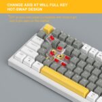 ⁦كيبورد جيمنج سوتش احمر لوحة مفاتيح ميكانيكية MageGee، لوحة مفاتيح سلكية للألعاب بإضاءة خلفية ولوحة مفاتيح USB رفيعة للغاية مع⁩ - الصورة ⁦3⁩