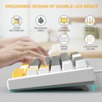 ⁦كيبورد جيمنج سوتش احمر لوحة مفاتيح ميكانيكية MageGee، لوحة مفاتيح سلكية للألعاب بإضاءة خلفية ولوحة مفاتيح USB رفيعة للغاية مع⁩ - الصورة ⁦4⁩