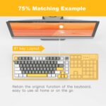 ⁦كيبورد جيمنج سوتش احمر لوحة مفاتيح ميكانيكية MageGee، لوحة مفاتيح سلكية للألعاب بإضاءة خلفية ولوحة مفاتيح USB رفيعة للغاية مع⁩ - الصورة ⁦5⁩