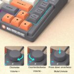 ⁦كيبورد جيمنج لوحة مفاتيح للألعاب بنسبة 85%، مفاتيح دوارة بغشاء رقيق خفيف RGB، واجهة USB، لوحة مفاتيح سلكية باللون الأبيض والأ⁩ - الصورة ⁦4⁩