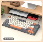 ⁦كيبورد جيمنج لوحة مفاتيح للألعاب بنسبة 85%، مفاتيح دوارة بغشاء رقيق خفيف RGB، واجهة USB، لوحة مفاتيح سلكية باللون الأبيض والأ⁩ - الصورة ⁦9⁩