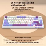 ⁦كيبورد جيمنج XUNFOX K81 لوحة مفاتيح سلكية بمنفذ USB 3 ألوان MDA غطاء كروي RGB بإضاءة خلفية ميكانيكية للمكتب والألعاب⁩ - الصورة ⁦3⁩