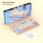 ⁦كيبورد جيمنج XUNFOX K81 لوحة مفاتيح سلكية بمنفذ USB 3 ألوان MDA غطاء كروي RGB بإضاءة خلفية ميكانيكية للمكتب والألعاب⁩ - الصورة ⁦8⁩