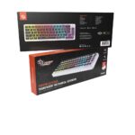 ⁦كيبورد جيمنج لوحت مفاتيح للألعاب من بورودو ميكانيكية شفافة لوحة مفاتيح بمقبض دوار متعدد الوظائف مع 67 مفتاحًا⁩ - الصورة ⁦5⁩