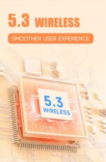 ⁦سماعة بلوتوث سماعات رأس بلوتوث لاسلكية مع ميكروفون، ستيريو هاي فاي، إضاءة LED، إلغاء الضوضاء، زمن وصول منخفض للألعاب والمكالم⁩ - الصورة ⁦5⁩