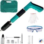 مسدس مسامير مع 100 مسمار هوائي قوي بديل للمطرقة الكهربائية والمثقاب ومع جميع ملحقاته ومستلزماته