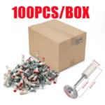 مسامير للمسدس 100 قطعة مسامير فولاذية مستديرة مسامير 14 سم مسامير مسدس الثقاب كرتون مسامير يحتوي على 100 مسمار
