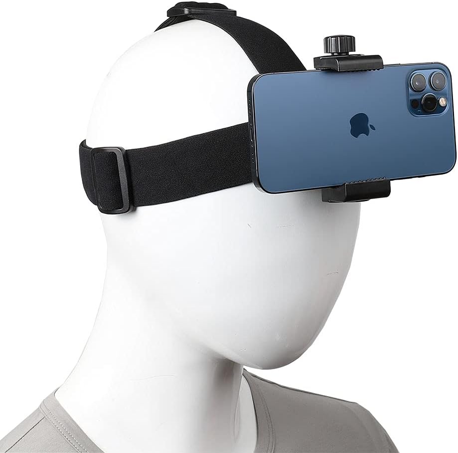 10559-products-66eaf45462f9e.jpg ستاند رأس للهواتف حامل هاتف محمول مثبت على الرأس، حامل تصوير مباشر للفيديو من منظور الشخص الأول مع مشبك هاتف (4"-7") للهواتف - الصورة 1