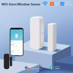 ⁦مستشعر باب WiFi، مستشعر باب النافذة الذكي، مستشعر اتصال نافذة باب Alexa لأمن المنزل، كاشف فتح الباب مع إشعار في تطبيق الهاتف⁩ - الصورة ⁦3⁩