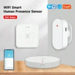 حساس حركة حراري حساس تواجد بشري Tuya واي فاي، حساس حركة بتردد راداري 24 جيجاهرتز، أمن منزلي ذكي بتحكم عن بُعد عبر التطبيق