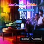 ⁦مصابيح ذكية 4 قطع إضاءة المنزل الذكي  مصابيح WIFI RGBW اللاسلكية متوافقة مع Alexa وGoogle Assistant، والتحكم الصوتي الذكي، وا⁩ - الصورة ⁦2⁩