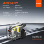 ⁦ادابتر شحن بورودو شاحن سريع شفاف بمخرجين مزدوجين PD 20 وات + QC 18 وات بورودو – أسود⁩ - الصورة ⁦6⁩