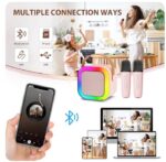 ⁦مكبر صوت مع مايكرفون 2 لاسلكي يأتي مع اضاءات و تغير صوت بمودات مختلفة وبلوتوث GAMINJA جهاز كاريوكي  مع ميكروفون لاسلكي، مكبر⁩ - الصورة ⁦5⁩