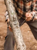 ⁦منشار سلكي للتخييم والبقاء محمول قطعة واحدة، مع شفرة منحنية، سلسلة، حبل وجيب للمغامرات الخارجية⁩ - الصورة ⁦2⁩