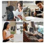 ⁦طقم كامل مايك مع مكسر الصوت للبث المباشر مع ميكروفون، والحامل تثبيت في الطاولة للميكرفون، تسجيل الكاريوكي⁩ - الصورة ⁦4⁩