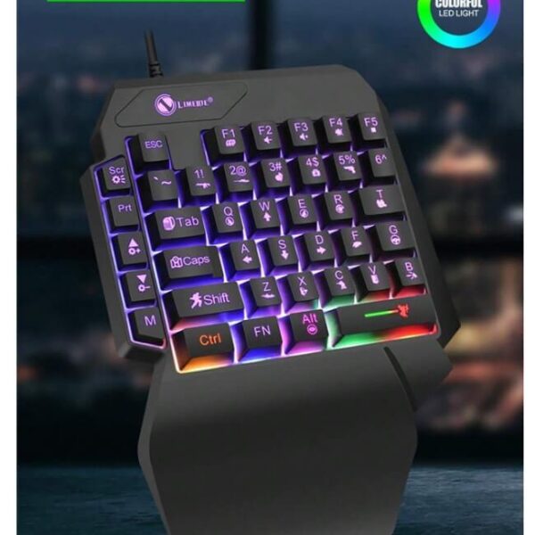 ربع كيبورد جيمنج لوحة مفاتيح لليد الواحدة، كيبورد الألعاب للأجهزة اللوحية والهواتف المحمولة،