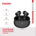 ⁦سماعة ايربودز بلوتوث مع خاصية المس و عزل الضوضاء صوت واصح وصافي سماعات الأذن اللاسلكية PowerO+ Serene True - أسود⁩ - الصورة ⁦5⁩