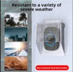 ⁦غطاء جرس الباب مقاوم للماء، غطاء جرس الباب اللاسلكي المطري الشفاف للحماية (لا يشمل جرس الباب)⁩ - الصورة ⁦3⁩