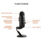 ⁦ميكروفون جيمنج احترافي Blue Yeti USB للبثوث وصناعة المحتوى - إصدار Blackout (اوبن بوكس)⁩ - الصورة ⁦4⁩