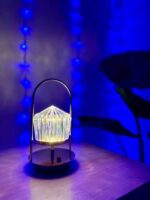 ⁦مصباح انيق رمانسي يعمل بالمس بثلاث درجات للاضاءة للغرف والمكاتب والكافيها يعطي احساس مريحة خالية من التوتر⁩ - الصورة ⁦3⁩