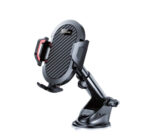 حامل سيارة عالمي قابل للدوران 360 درجة من مادة ABS+Silicone من Porodo - أسود