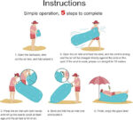 ⁦سرير محمول قابل للنفخ أريكة هوائية قابلة للنفخ من ELUBOIDG - محمولة، تصميم مضاد لتسرب الهواء، كرسي شاطئ قابل للنفخ للتخييم وا⁩ - الصورة ⁦2⁩