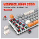 ⁦كيبورد جيمنج ميكانيكي لوحة مفاتيح محمولة ب-63 مفتاحًا وإضاءة خلفية Rgb تشغيل الألعاب، لوحة مفاتيح مكتب صغيرة مدمجة مزودة بمفت⁩ - الصورة ⁦6⁩