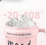 ⁦عبوة حفظ السوائل معدنية من الستان ستيل المقاوم للصداء أكواب مياه كبيرة 1لتر الحفاظ على الحرارة والبرودة⁩ - الصورة ⁦2⁩